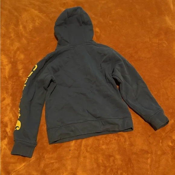 Carhartt Blue Hoodie with white Logo - Picture 2 of 9